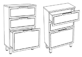 Комод Corozo Монро Z3 40см белый SD-00000780